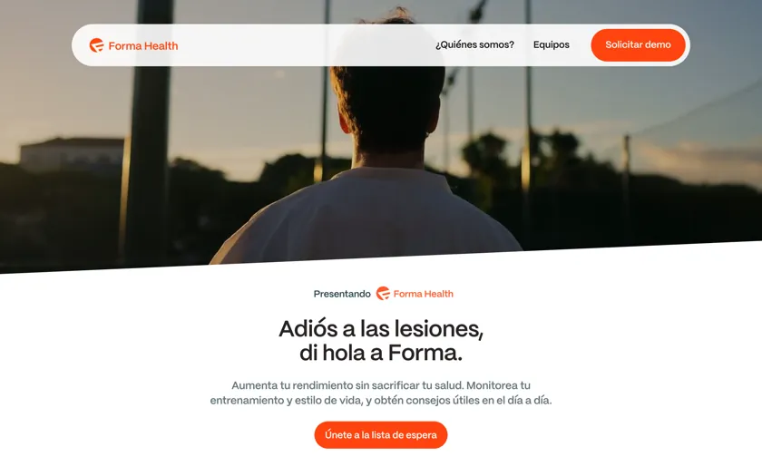 Forma Health homepage preview